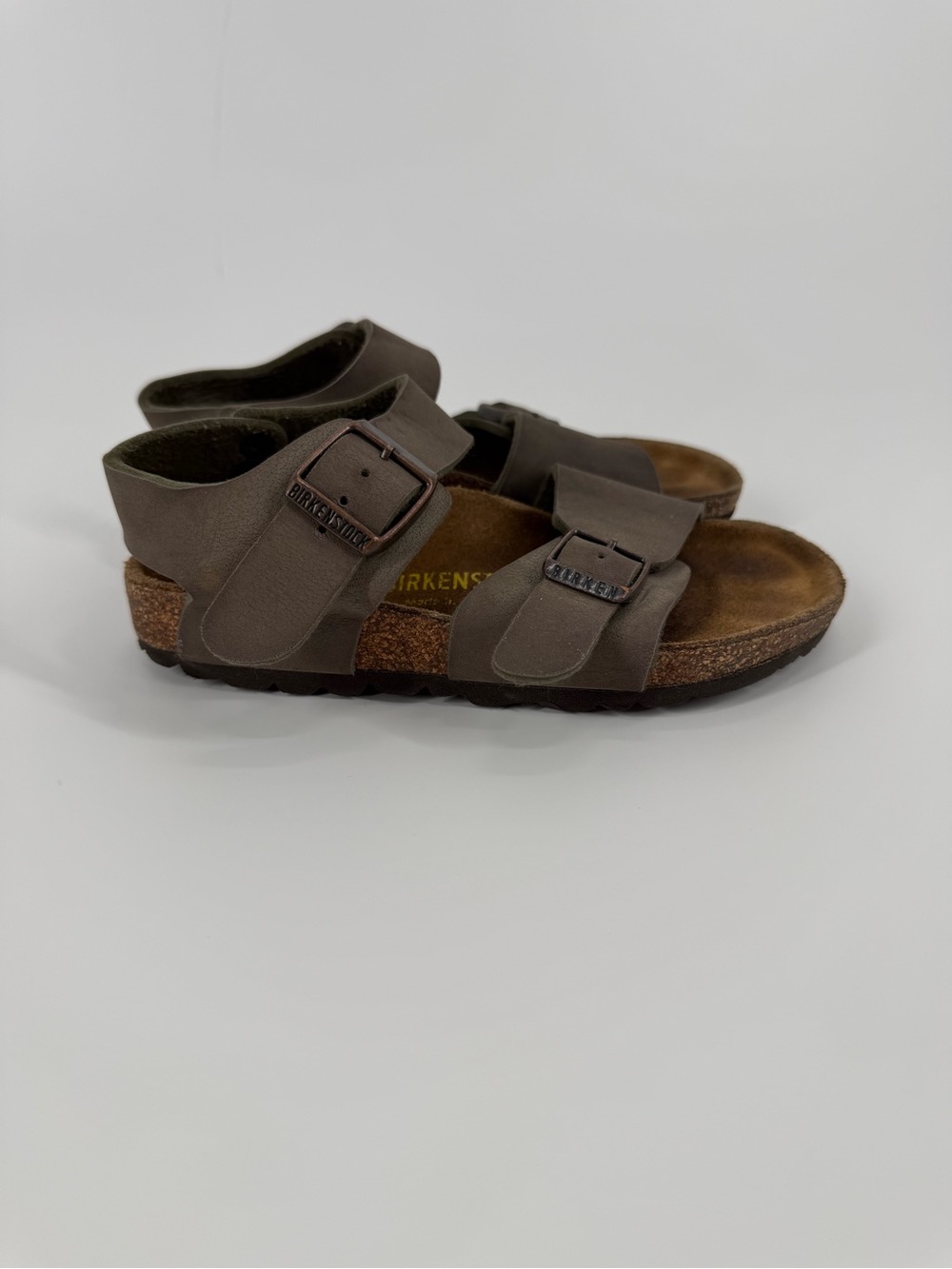 Birkenstock Kids New York Double Strap Mocha Sandals Size 29 - Picture 3 of 9